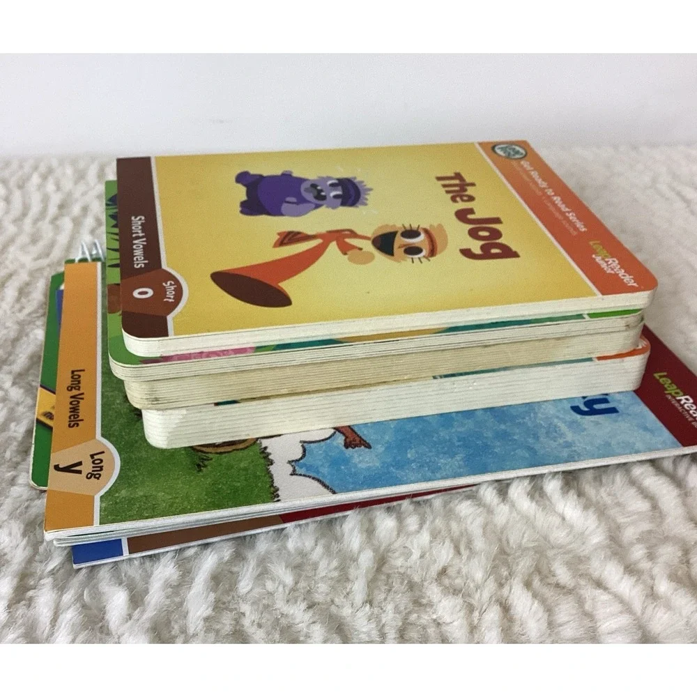 Lot of 8 Leap Frog Tag Junior Reader Books Leap Pad + Math Circus DVD - NO PEN